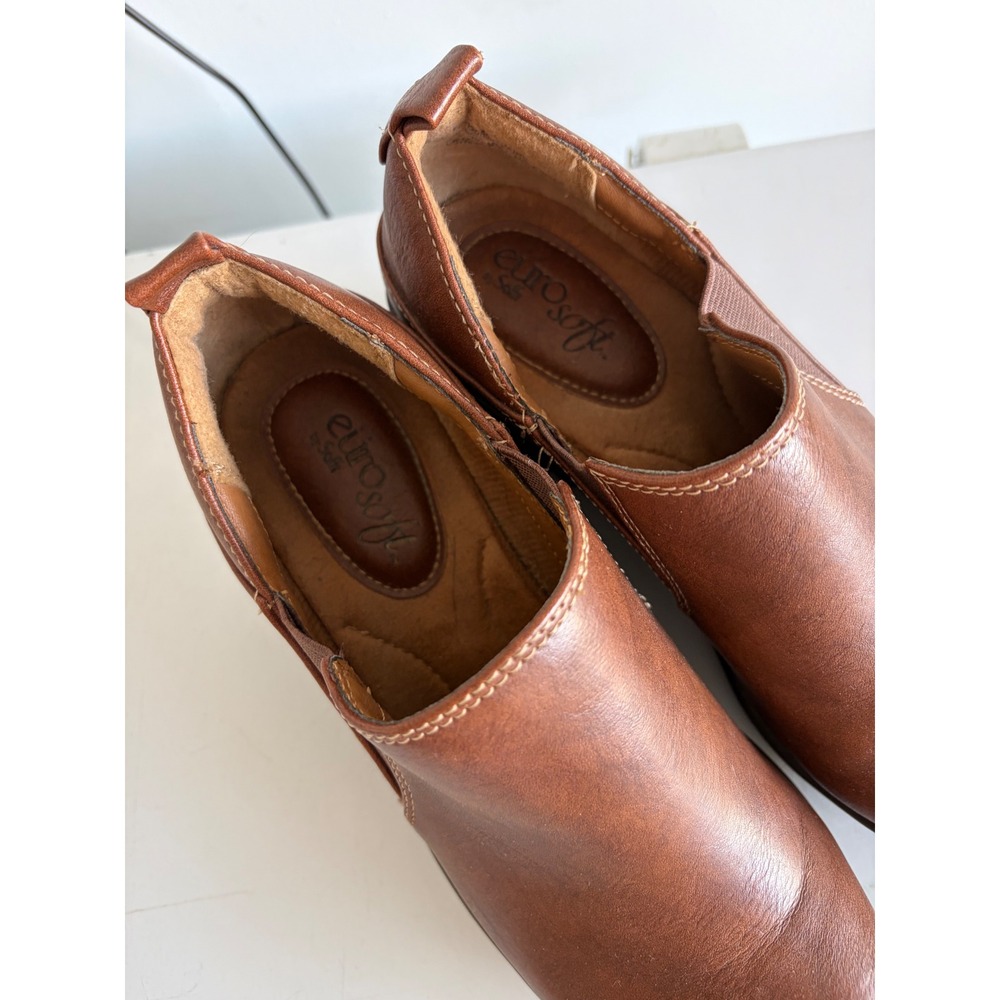 Eurosoft by Sofft Brown Wedge Slip On Booties ES0020600 Womens 6.5 M - Picture 3 of 5
